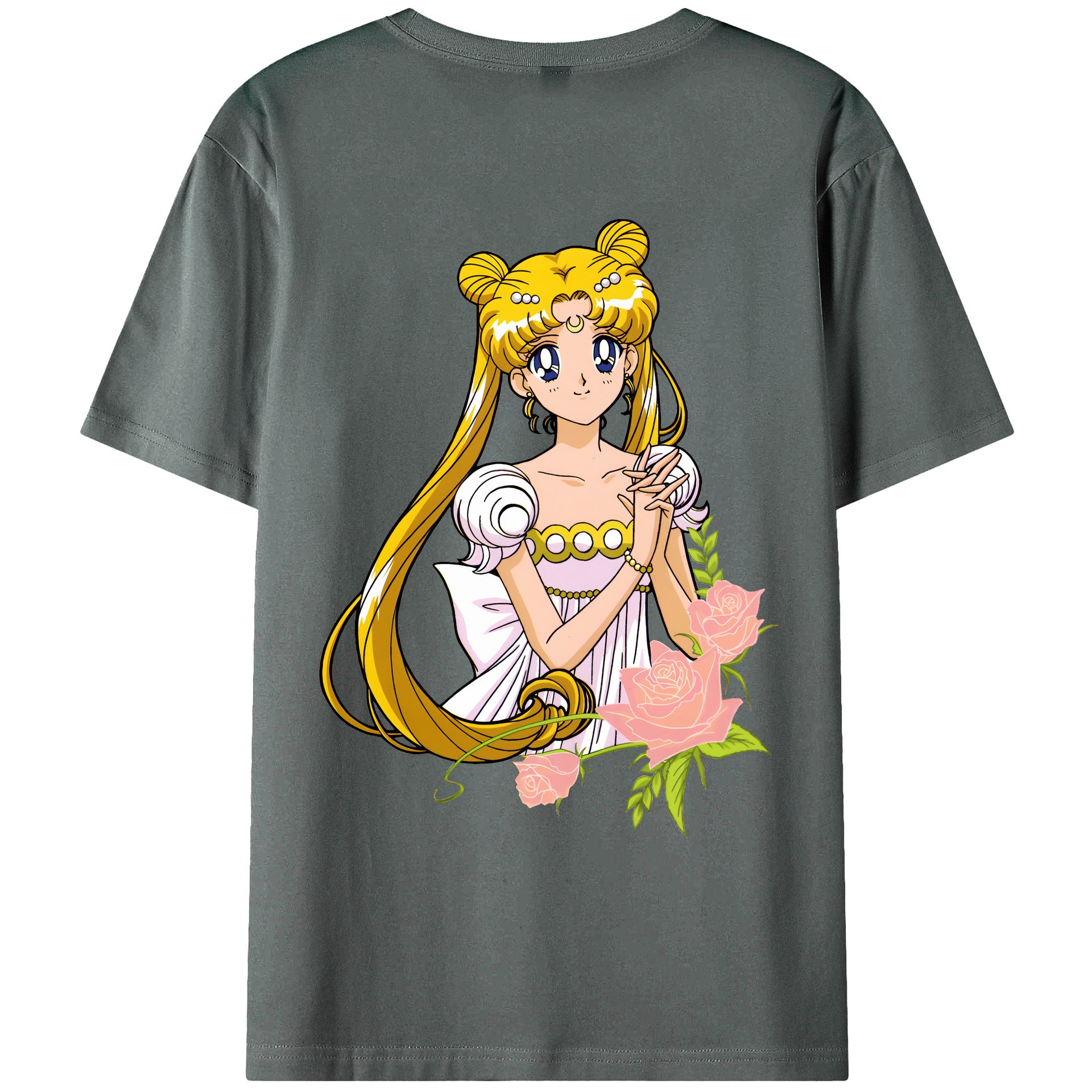 （画像用） 美少女戦士セーラームーン 愛野 美奈子 あいの みなこ Sailor Moon Aino Minako 綿100％ メンズ半袖Tシャツ（バックプリント） 通気性